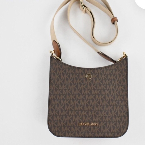 Michael Kors, Briley small messenger, Crossbody bag in brown with tan strap, new - Picture 3 of 11